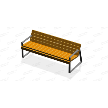 Скамейка уличная РМ со спинкой